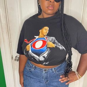 Barack Obama super hero tee